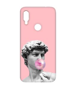 Матовий рожевий чохол на Xiaomi Redmi Note 7/7 Pro :: Скульптура /принт 352/