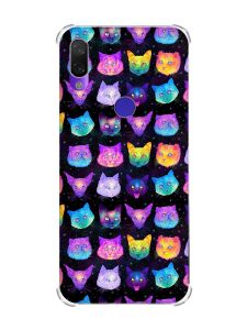 Чохол з потовщеними кутами на Xiaomi Redmi Note 7/7 Pro :: Котики Фон /принт 362/