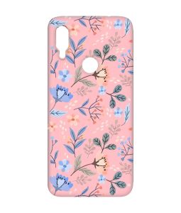 Матовий рожевий чохол на Xiaomi Redmi Note 7/7 Pro :: Квітковий фон /принт 371/