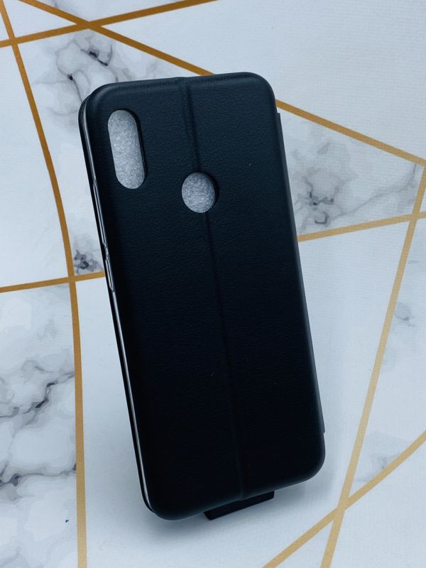 Чохол-книжка з малюнком на Xiaomi Redmi Note 7/7 Pro :: Чорний :: Іриси /принт 75/