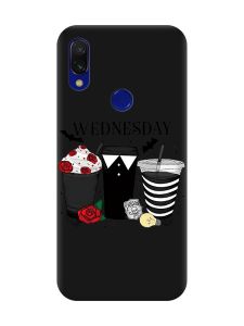 Матовий чохол з чорними боками на Xiaomi Redmi 7 :: Коктейлі. Венздей /принт 216/