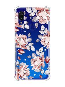 Чохол з потовщеними кутами на Xiaomi Redmi 7 :: Фон Троянди /принт 273/