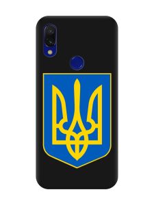 Матовий чохол з чорними боками на Xiaomi Redmi 7 :: Тризуб Україна /принт 256/