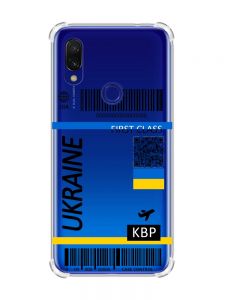 Чохол з потовщеними кутами на Xiaomi Redmi 7 :: Авіаквиток Україна /принт 262/