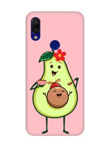 Матовий чохол з рожевими боками на Xiaomi Redmi 7 :: Малюк Авокадо /принт 309/