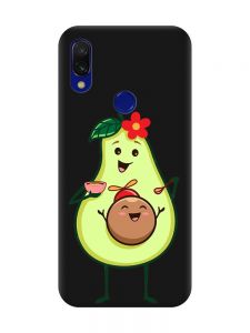 Матовий чохол з чорними боками на Xiaomi Redmi 7 :: Малюк Авокадо /принт 309/