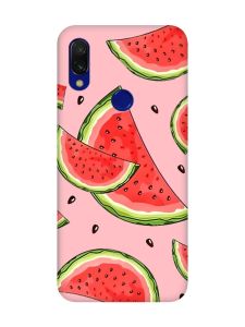 Матовий чохол з рожевими боками на Xiaomi Redmi 7 :: Скибки кавуна /принт 342/