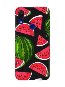 Матовий чохол з чорними боками на Xiaomi Redmi 7 :: Кавуни /принт 341/