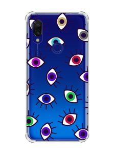 Чохол з потовщеними кутами на Xiaomi Redmi 7 :: Різнокольорові очі /принт 336/
