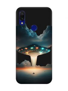 Матовий чохол з чорними боками на Xiaomi Redmi 7 :: Тарілка UFO /принт 241/