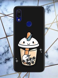 Матовий чохол з чорними боками на Xiaomi Redmi 7 :: Коктейль Єдиноріг /принт 96/