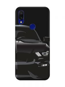 Матовий чохол з чорними боками на Xiaomi Redmi 7 :: Авто чорне /принт 232/