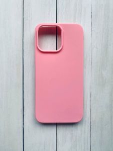 Матовий силіконовий чохол на iPhone 15 Pro Max Розовый