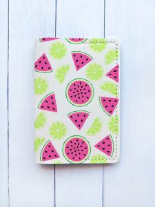 Шкіряна обкладинка на паспорт книжку :: Біла (принт 345)