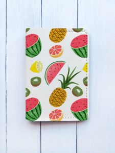 Шкіряна обкладинка на паспорт книжку :: Біла (принт 347)