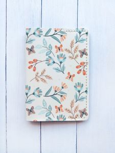 Шкіряна обкладинка на паспорт книжку :: Біла (принт 370)