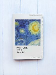 Шкіряна обкладинка на паспорт книжку :: Біла (принт 82)