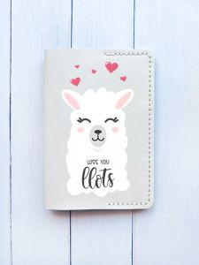 Шкіряна обкладинка на паспорт книжку :: Біла (принт 94)