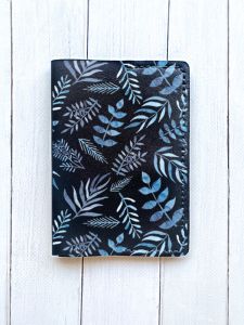 Шкіряна обкладинка на паспорт книжку :: Чорна (принт 276)