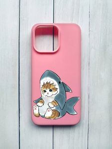 Матовий чохол на iPhone 15 Pro Max Розовый :: Кошеня (принт 120)