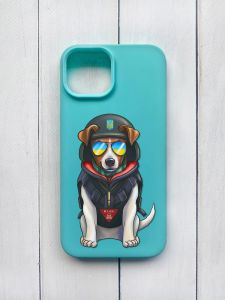 Матовий чохол на iPhone 15 Бірюзовий :: Пес Патрон (принт 4)