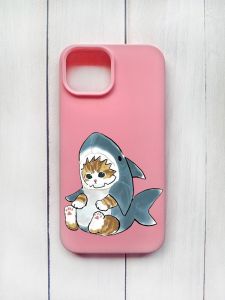 Матовий чохол на iPhone 15 Рожевий :: Кошеня (принт 120)