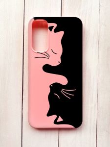 Матовий чохол на Samsung A34 5G Рожевий :: Котики (принт 118)