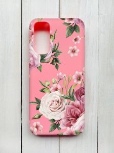 Матовий чохол на Samsung Galaxy A14 5G Рожевий :: Рожеві квіти (принт 287)