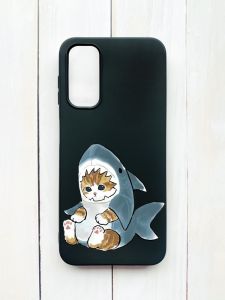 Матовий чохол на Samsung Galaxy A14 5G Чорний :: Кошеня (принт 120)