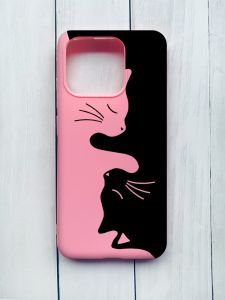 Матовий чохол на Xiaomi Redmi 12C Рожевий :: Котики (принт 118)