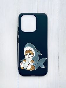 Матовий чохол на Xiaomi Redmi 12C Чорний :: Кошеня (принт 120)