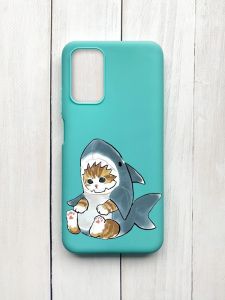 Матовий чохол на Xiaomi Redmi 9T Бірюзовий :: Кошеня (принт 120)