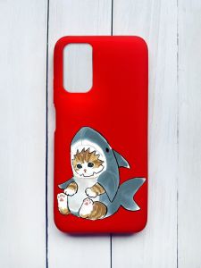 Матовий чохол на Xiaomi Redmi 9T Червоний :: Кошеня (принт 120)