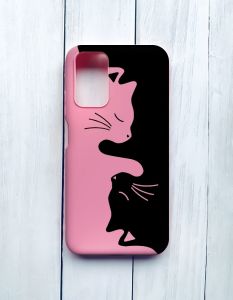 Матовий чохол на Xiaomi Redmi 9T Рожевий :: Котики (принт 118)