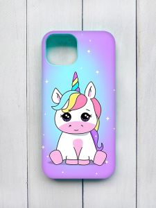 Матовий чохол на iPhone 15 Бірюзовий :: Єдиноріг (принт 103)