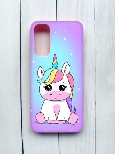 Матовий чохол на Samsung Galaxy A05s (A057) Рожевий :: Єдиноріг (принт 103)