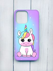 Матовий чохол на iPhone 15 Pro Max Бірюзовий :: Єдиноріг (принт 103)