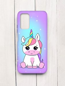 Матовий чохол на Xiaomi Redmi 9T Чорний :: Єдиноріг (принт 103)