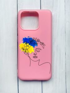 Матовий чохол на Xiaomi Redmi 12C Рожевий :: Українка Арт (принт 3)