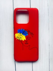 Матовий чохол на Xiaomi Redmi 12C Червоний :: Українка Арт (принт 3)