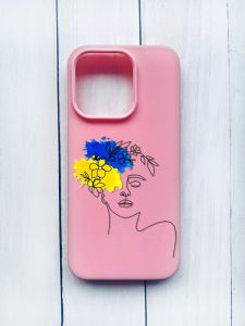 Матовий чохол на iPhone 15 Pro Рожевий :: Українка Арт (принт 3)
