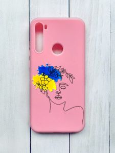 Матовий чохол на Xiaomi Redmi Note 8T Рожевий :: Українка Арт (принт 3)