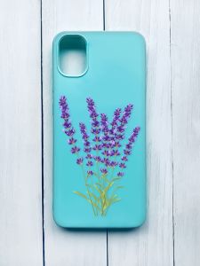 Матовий чохол для Samsung Galaxy A51 (2020)/A515 Бірюзовий :: Лаванда (принт 28)