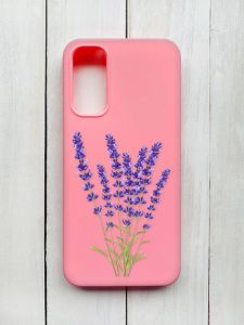 Матовий чохол на Samsung Galaxy A14 5G Рожевий :: Лаванда (принт 28)