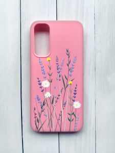Матовий чохол на Samsung Galaxy A05s (A057) Рожевий :: Польові квіти (принт 270)