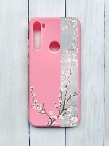 Матовий чохол на Xiaomi Redmi Note 8T Рожевий :: Квітуча сакура (принт 285)