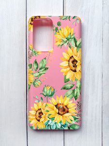 Матовий чохол на Xiaomi Redmi Note 10 Pro/10 Pro Max Рожевий :: Соняхи (принт 288)