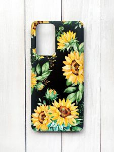 Матовий чохол на Xiaomi Redmi Note 10 Pro/10 Pro Max Чорний :: Соняхи (принт 288)