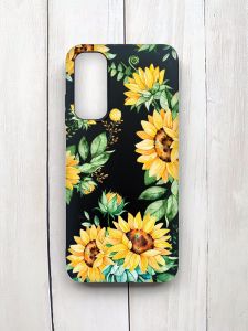 Матовий чохол на Samsung Galaxy A05s (A057) Чорний :: Соняхи (принт 288)