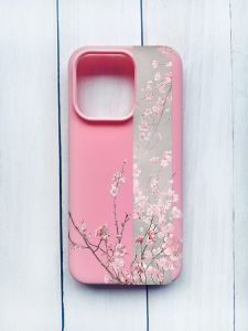 Матовий чохол на iPhone 15 Pro Рожевий :: Сакура у цвіті (принт 286)